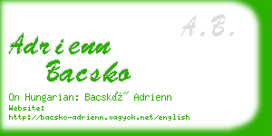 adrienn bacsko business card